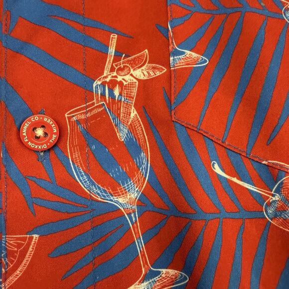 Dixxon Flannel Company Shirt Mens M Blue Red The Mixer Mixxer Button Drinks - Picture 8 of 13